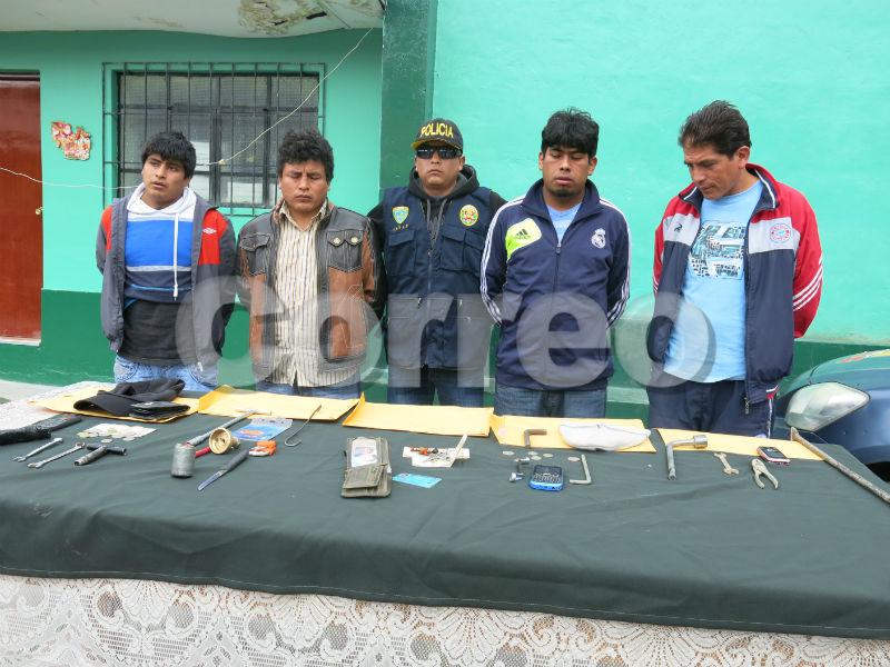 Capturan a peligrosa banda  que desmantelaba autos