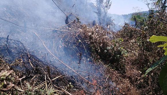 ​Incendio forestal deja a poblados del Vraem sin energía eléctrica