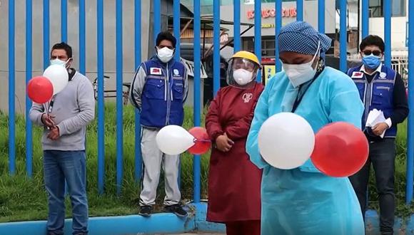 Junín: con globos recibieron las vacunas contra el COVID-19 en la selva central (Foto: Diresa Junín)