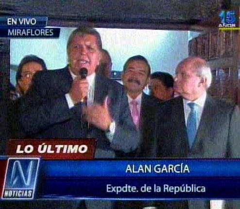 Alan García: "Pedro Cateriano puede contar con nuestro respaldo democrático" (Video)