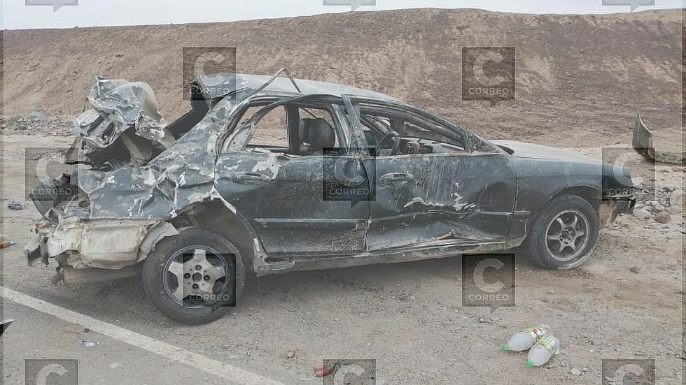 Un muerto y 4 heridos deja despiste y vuelco de automóvil procedente de Puno