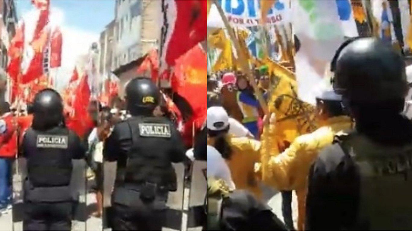 Junín: Simpatizantes de candidatos protagonizan enfrentamiento en la calle antes de debate