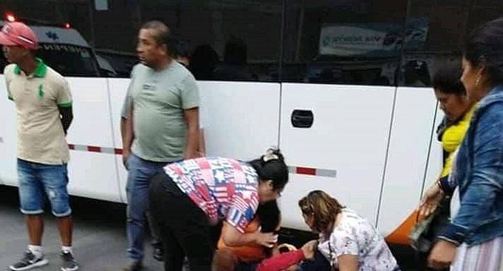 Mujer queda grave al ser atropellada por un ómnibus en Chepén