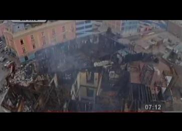 Plaza 2 de mayo: Así quedó casona tras incendio (VIDEO DRONE)