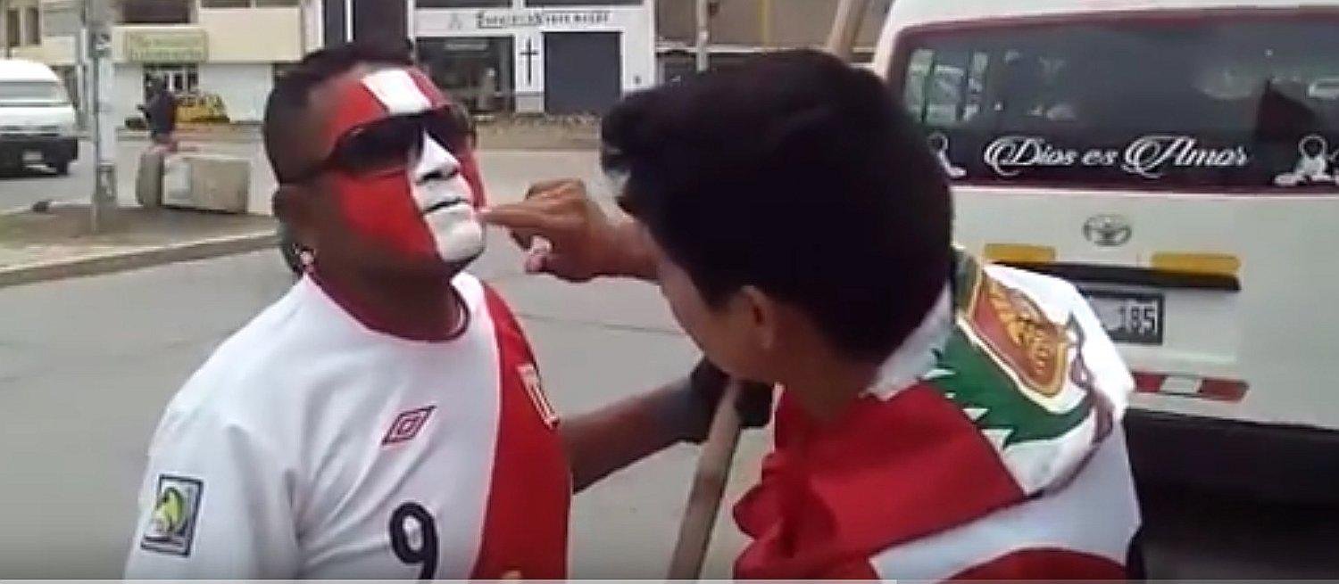 Perú vs Colombia: Con caras pintadas los chiclayanos viven la fiesta del fútbol (VIDEO)
