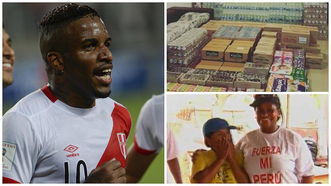 Jefferson Farfán: su madre entregó la donación para los damnificados por huaicos (VIDEO)