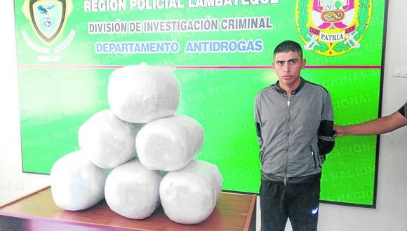 Chiclayo: Detienen a joven con 30 kilos de marihuana que llevaba en una maleta 