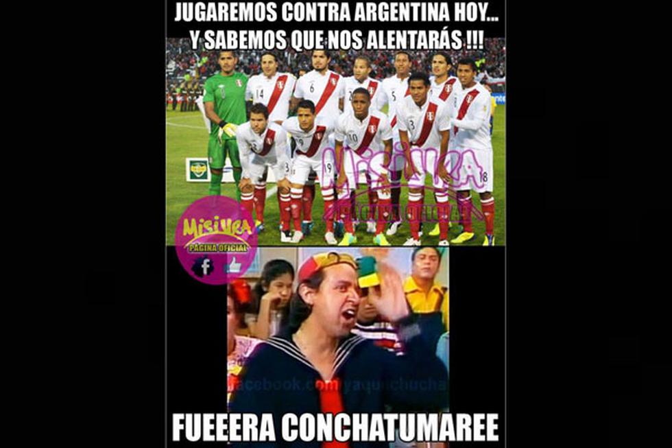 Crean divertidos memes sobre el partido Argentina vs Perú (Fotos)