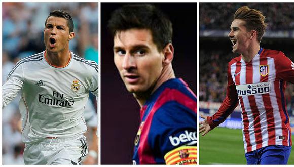 Finalistas a mejor jugador de la FIFA: ​Cristiano, Griezmann y Messi