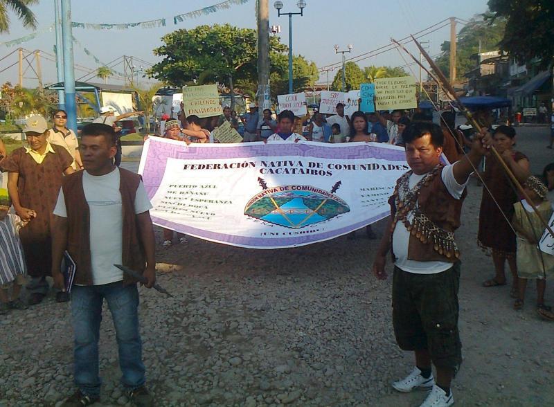 Nativos Kakataibos se solidarizan con comunidad Bora