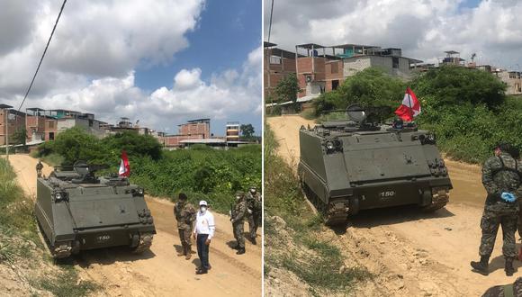 Los vehículos blindados que vigilan la zona de frontera de Tumbes con Ecuador cuentan con visores nocturnos. (Foto: Ministerio de Defensa)