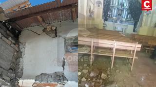 Huancayo: Sismo en Huasicancha deja iglesia inhabitable y unas 40 casas afectadas con rajaduras  (VIDEO)