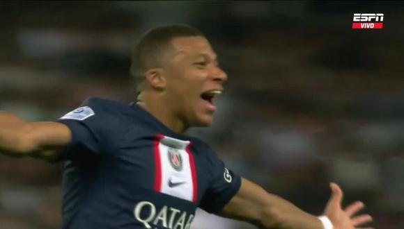 Gol de Mbappé para el 2-1 de PSG vs. Niza en Ligue 1. (Foto: ESPN)
