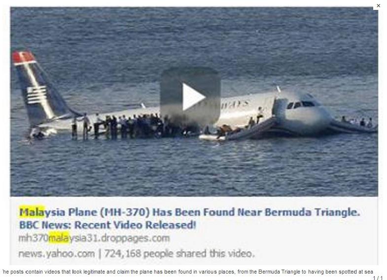 Malasya Airlines: Hackers aprovechan el interés por el avión desaparecido para esparcir virus 