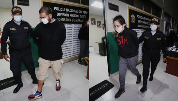 Gino Medina Cartagena y Claudia Ortega Figueroa fueron capturados en San Miguel. (Foto: César Grados /@photo.gec)