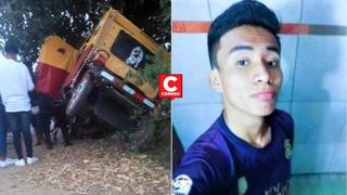 Piura: Joven futbolista “Beckham” muere al chocar mototaxi contra un árbol