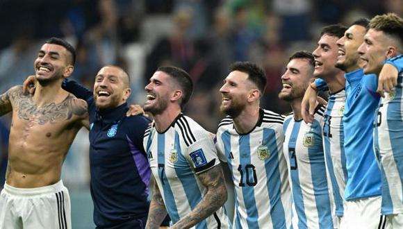 La camiseta de Argentina para la final de Qatar 2022. (Foto: AFP)