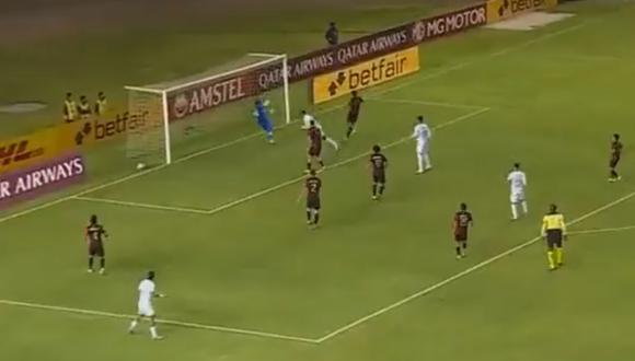 Cuiabá empató el partido en el Monumental de la UNSA. Foto: Captura de pantalla de DIRECTV Sports.
