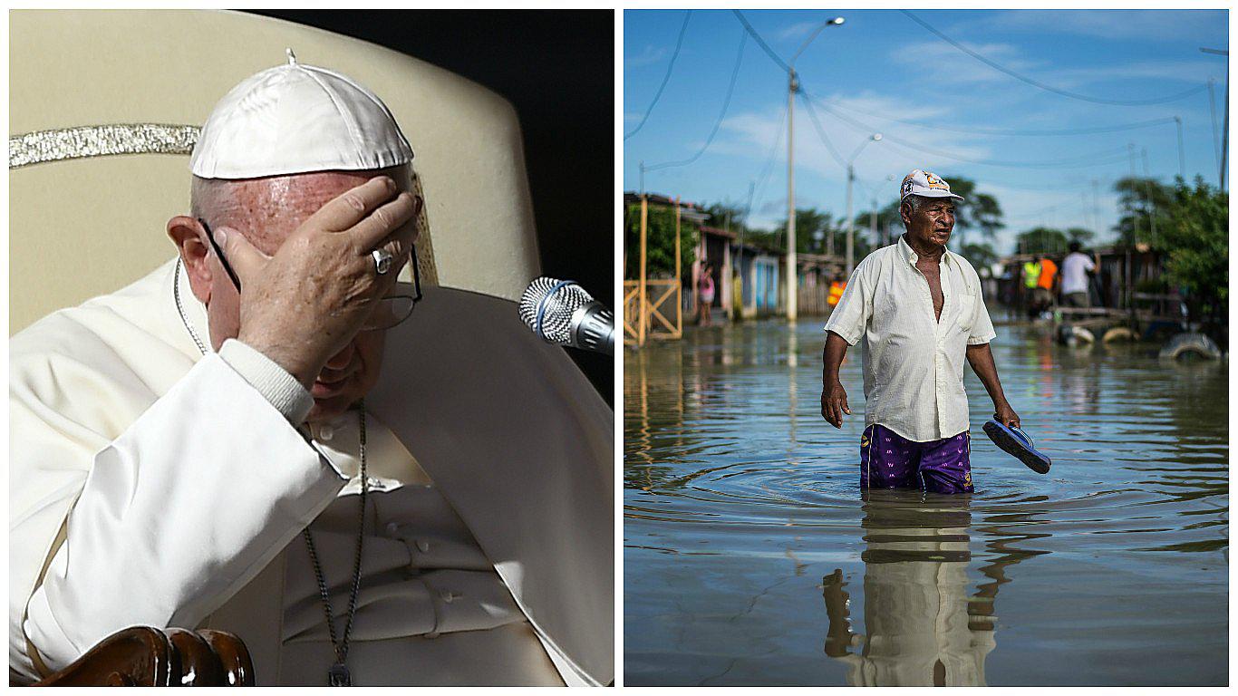 Papa Francisco dona 100.000 dólares para víctimas de lluvias e inundaciones