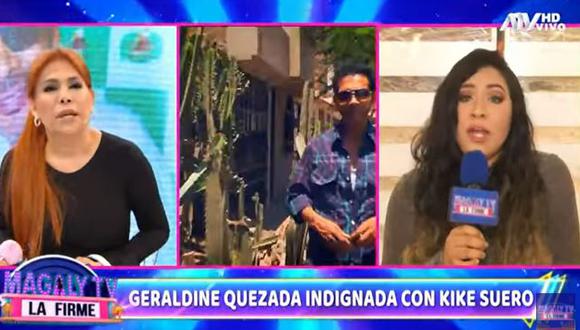 Geraldine Quezada, expareja de Kike Suero, indignada tras conocer que cómico se convertirá en padre nuevamente. (Foto: captura de video)