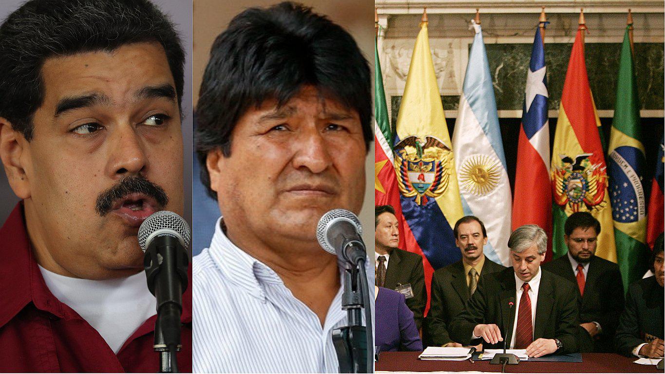 Nicolás Maduro y Evo Morales se quedan solos tras retiro de 6 países de la Unasur