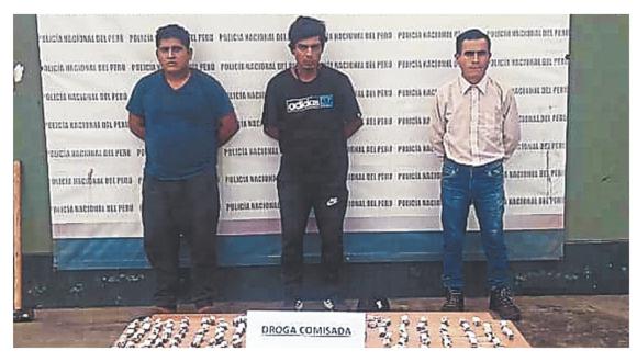 Un trabajo de inteligencia realizado por la Policía llevó a la captura de tres de los principales microcomercializadores de droga de la parte alta del distrito de La Esperanza, en Trujillo.