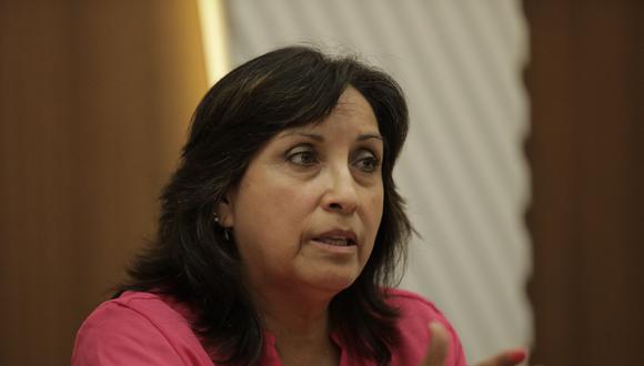 La candidata a la vicepresidencia de Perú Libre, Dina Boluarte.