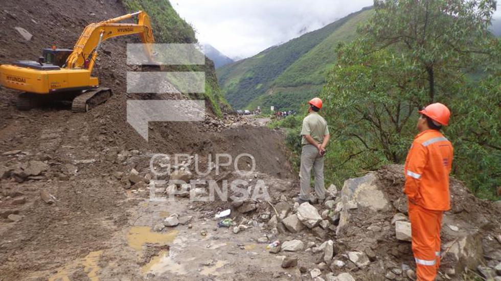 Vraem: Derrumbes tras lluvias bloquean carreteras
