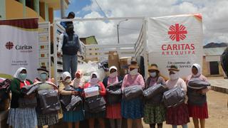 Pobladores de San Juan de Tarucani recibieron donativos de  Cáritas Arequipa