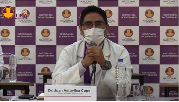 El Decano del Consejo Regional de Lima del Colegio Médico del Perú hizo las aclaraciones del caso este lunes. (Foto captura: CMP)