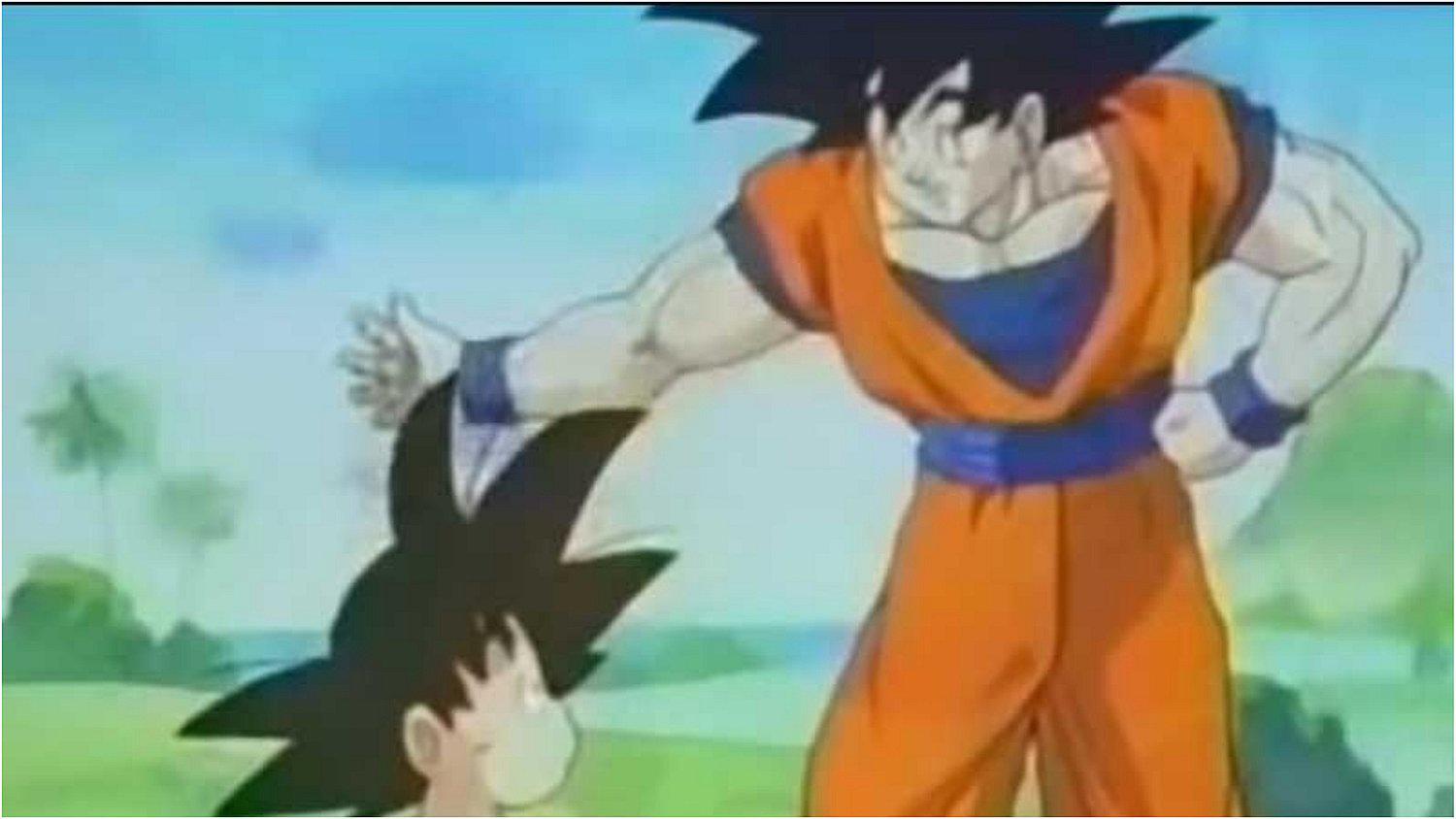 Se viraliza un video antiguo donde Goku conoce a su versión de niño