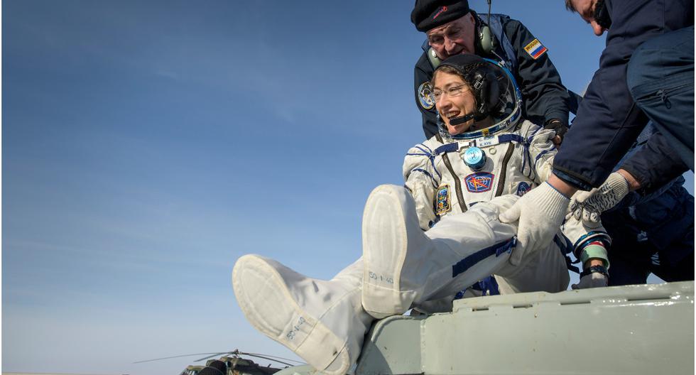 Astronauta Christina Koch regresa a la Tierra tras batir récord femenino de permanencia en el espacio. Foto: AFP
