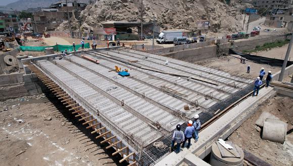 Municipalidad de Lima informa que construcción del puente Huaycoloro registra avance del 80% y será entregado en diciembre. (Foto: Andina)
