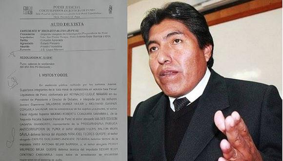 Puno: Jueces resuelven liberar y excarcelar a Ivan Flores Quispe
