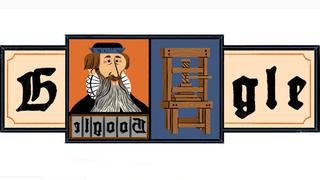 Google rinde homenaje con un doodle a Johannes Gutenberg, el “padre de la imprenta”