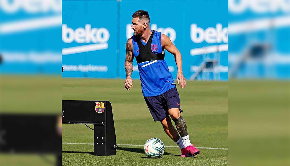 Lionel Messi Entreno Con El Primer Equipo De Barcelona Con Nuevo Look Y Junta Con Antoine Griezmann Deportes Correo