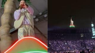 Bad Bunny “voló” sobre el público del Estadio Nacional de Lima mientras cantaba “La canción”