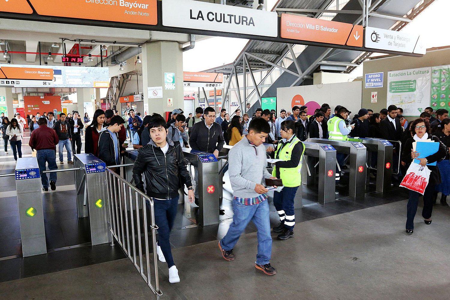 Metro de Lima cerrará servicio en estaciones Santa Rosa y Bayóvar