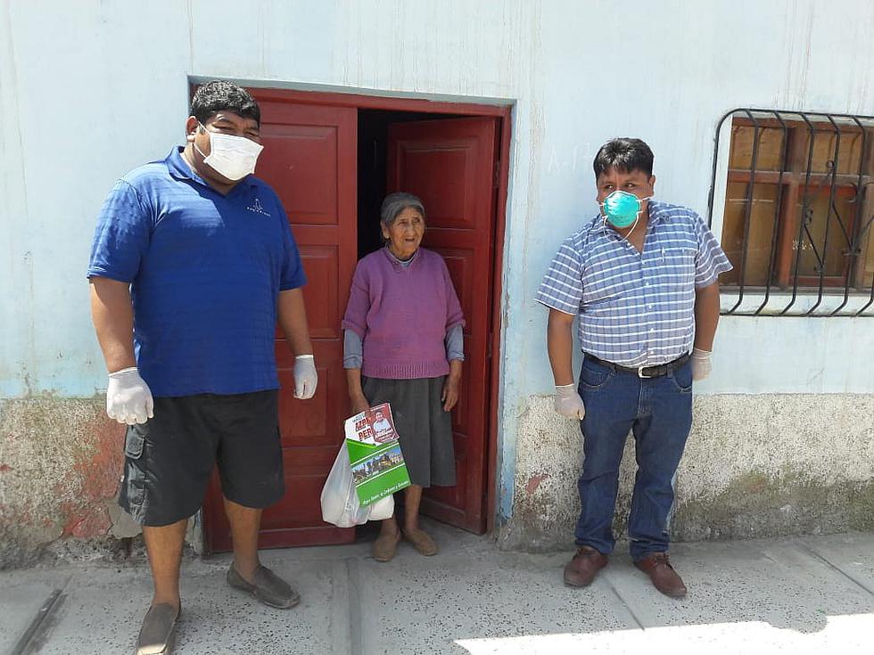 Empresa privada entrega víveres a familias de cuatro distritos en cuarentena