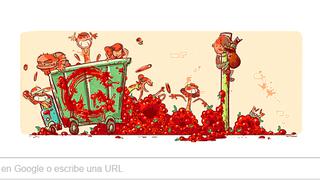 Google celebra la Tomatina con un animado ‘doodle’