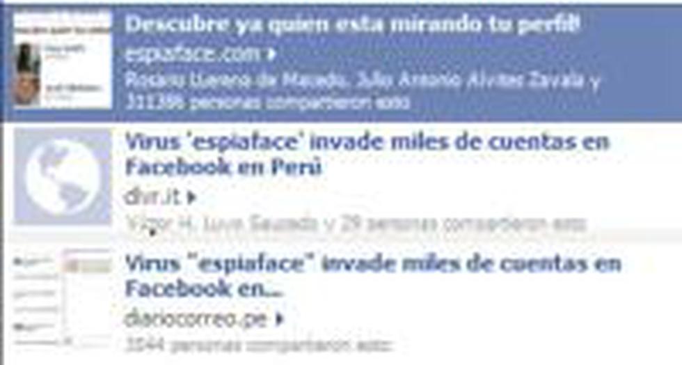 Virus: 311 mil usuarios de Facebook víctimas del "espiaface"