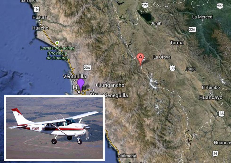 Avioneta se precipita en Huarochirí y deja dos muertos