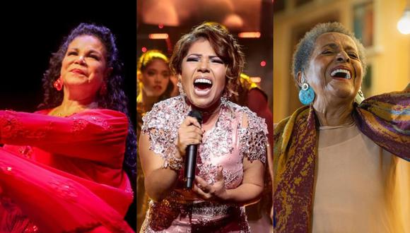Eva Ayllón, Susan Ochoa, entre otras cantantes nacionales han representado al Perú en escenarios internacionales. (Foto: @evaayllonoficial/@susanochoamusica/@susana_baca_oficial).