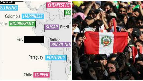 Mapa de diario británico señala que Perú destaca en cocaína