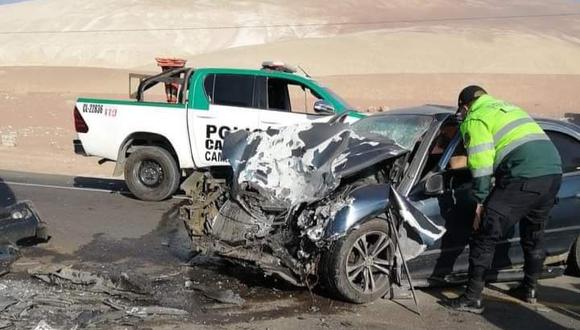 Conductor de auto fallece en la Panamericana Sur de Arequipa