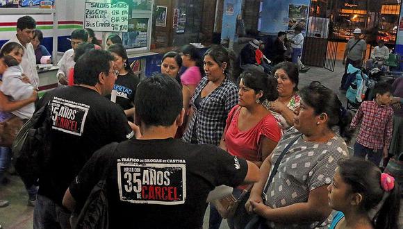 Campaña contra el tráfico de drogas en terminales terrestres de Cusco 