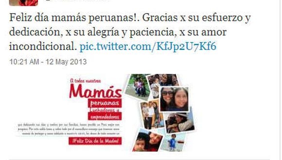 Nadine Heredia en Twitter: "Feliz día mamás peruanas!. Gracias por su esfuerzo"