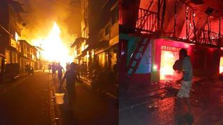 Un muerto y 20 familias damnificadas dejó voraz incendio en San Gabán