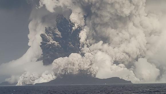El volcán submarino Hunga-Tonga-Hunga-Ha'apai, ubicado a unos 65 kilómetros al norte de la isla tongana de Tongatapu, registró una erupción de unos ocho minutos. (Foto: Servicio Geológico de Tonga)