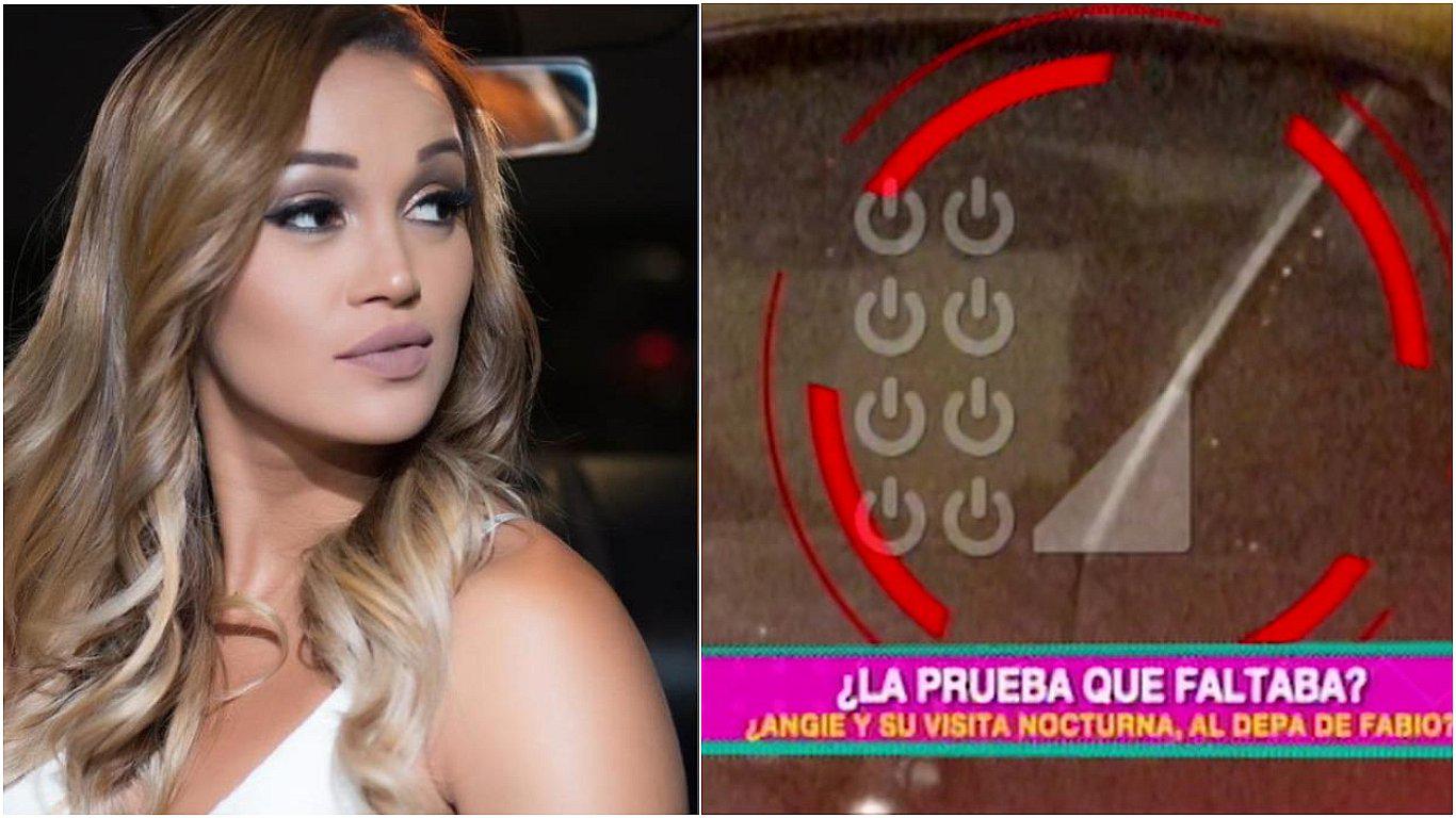 Angie Arizaga pasó la noche en edificio donde vive Fabio Agostini (VIDEO)